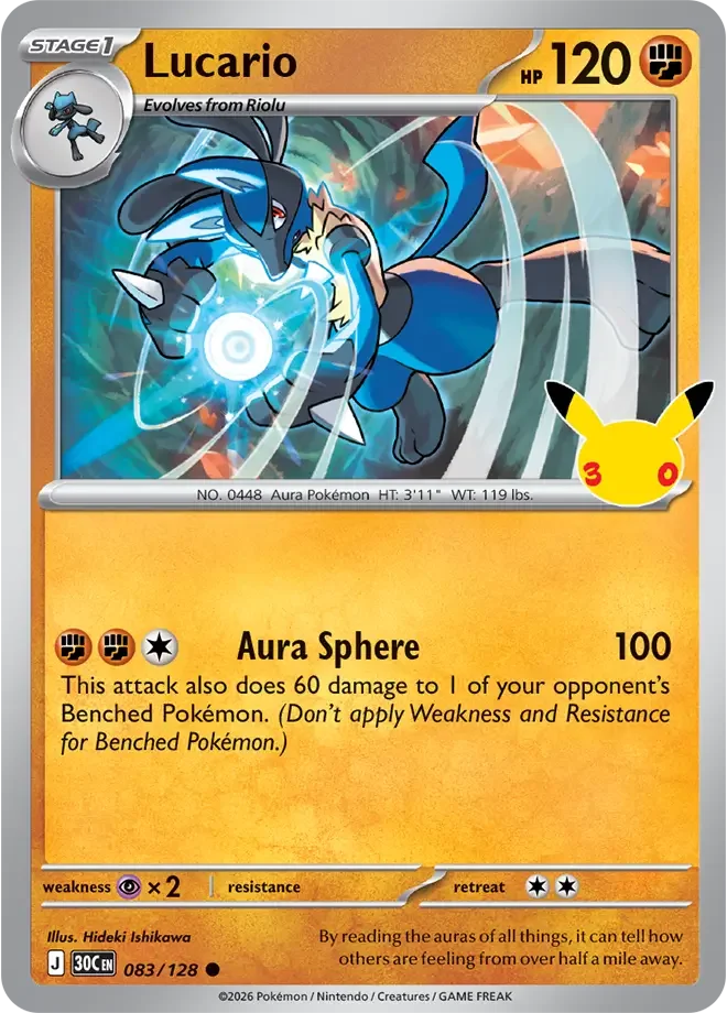 Lucario 083/128 ME: 30th Celebration (Holo)