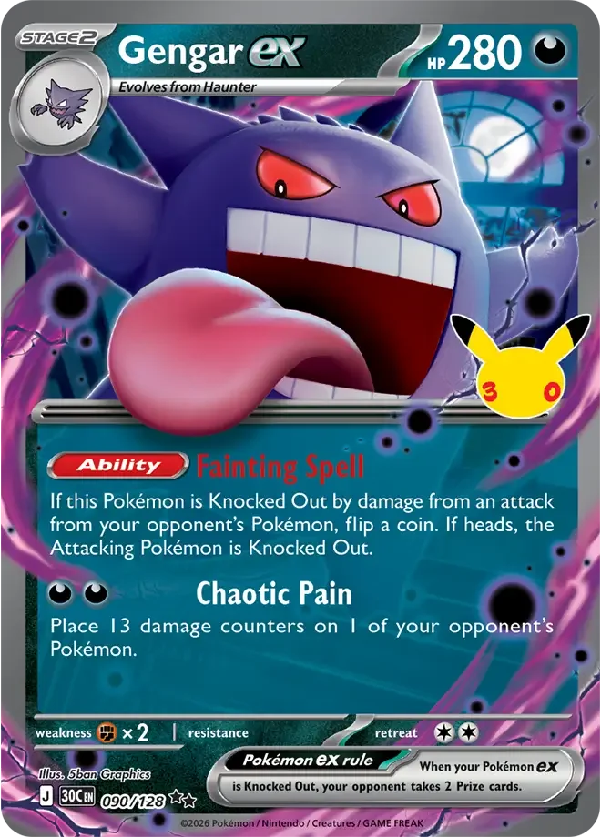 Gengar ex 090/128 30th Celebration (Holo)