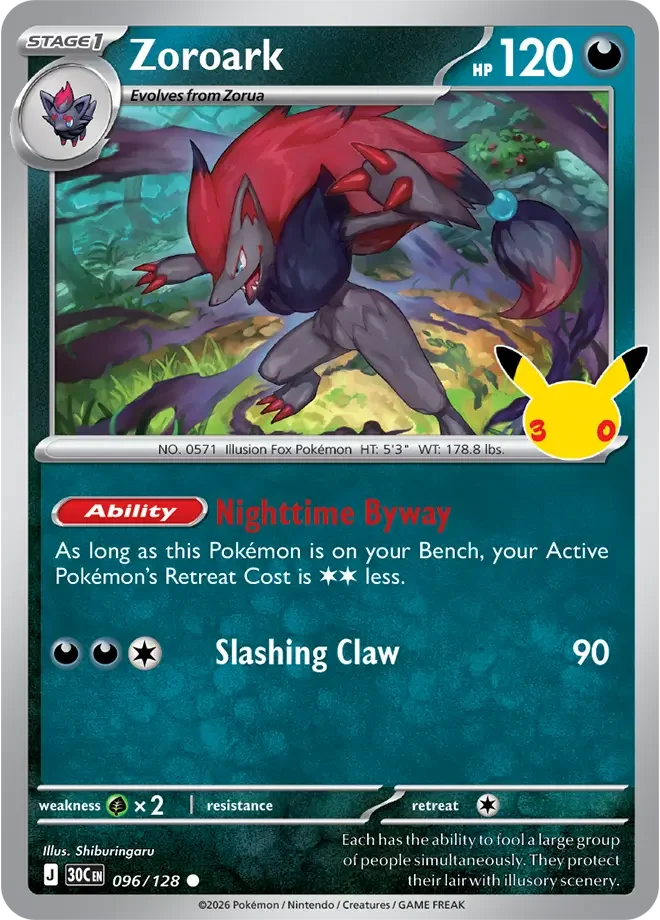 Zoroark 096/128 ME: 30th Celebration (Holo)