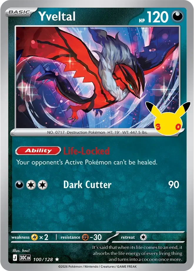 Yveltal 100/128 ME: 30th Celebration (Holo)