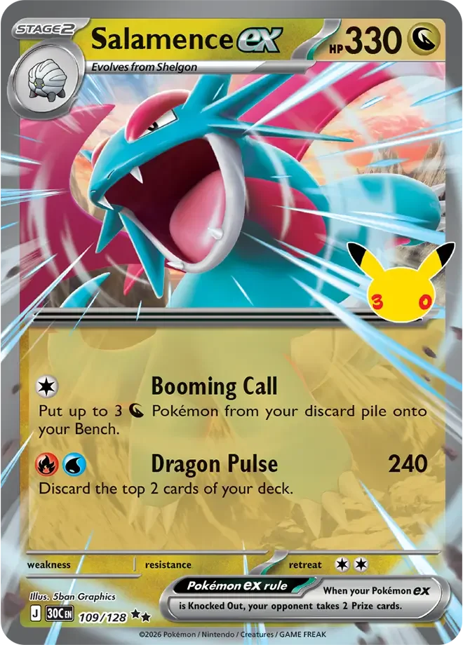 Salamence ex 109/128 ME: 30th Celebration (Holo)
