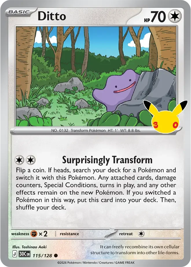 Ditto 115/128 ME: 30th Celebration (Holo)