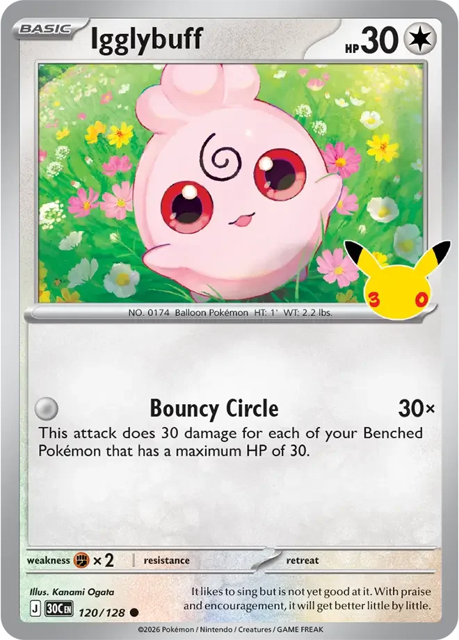 Igglybuff 120/128 ME: 30th Celebration (Holo)