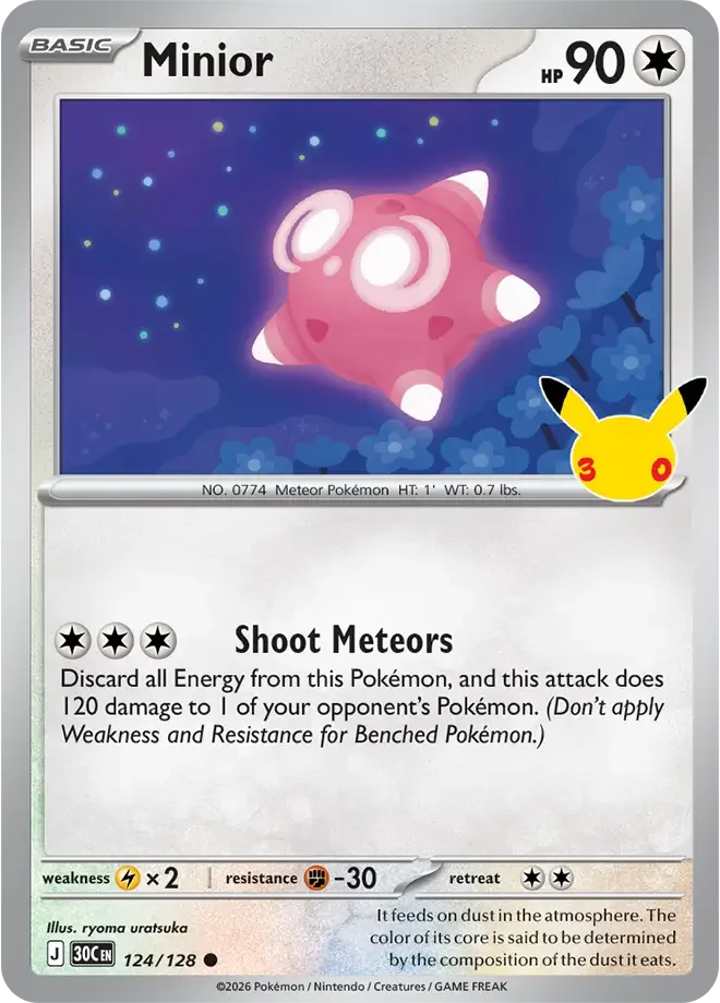 Minior 124/128 ME: 30th Celebration (Holo)
