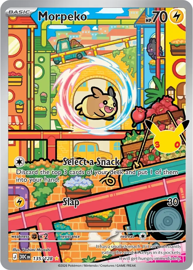 Morpeko 135/128 ME: 30th Celebration (Holo)