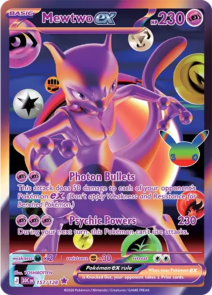 Mewtwo ex 157/128 30th Celebration (Holo)
