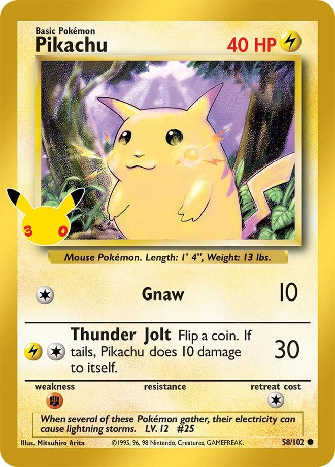 Pikachu 58/102 ME: 30th Celebration Classic Collection (Classic holo)