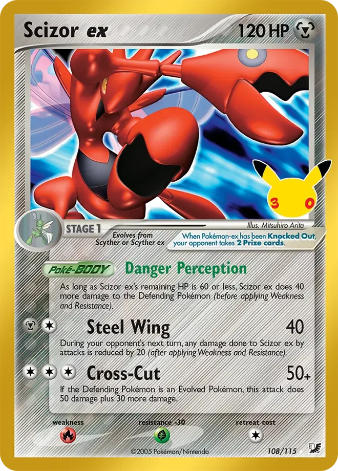 Scizor ex 108/115 ME: 30th Celebration Classic Collection (Classic holo)