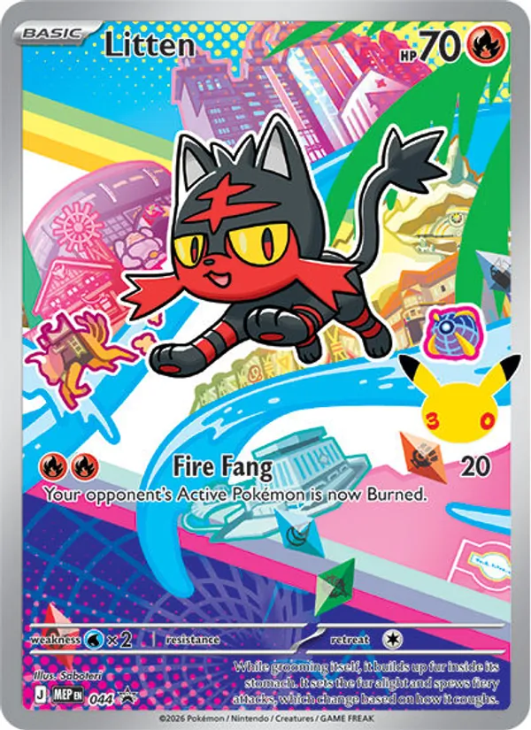 Litten 044 Mega Evolution Promo (First Partner • Series 1)