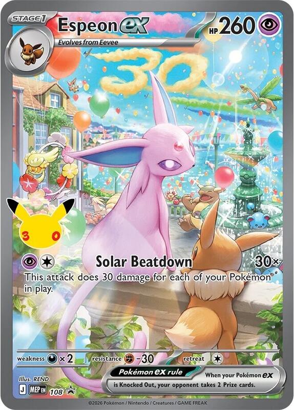 Espeon ex 108 Mega Evolution Promo (Espeon UPC)