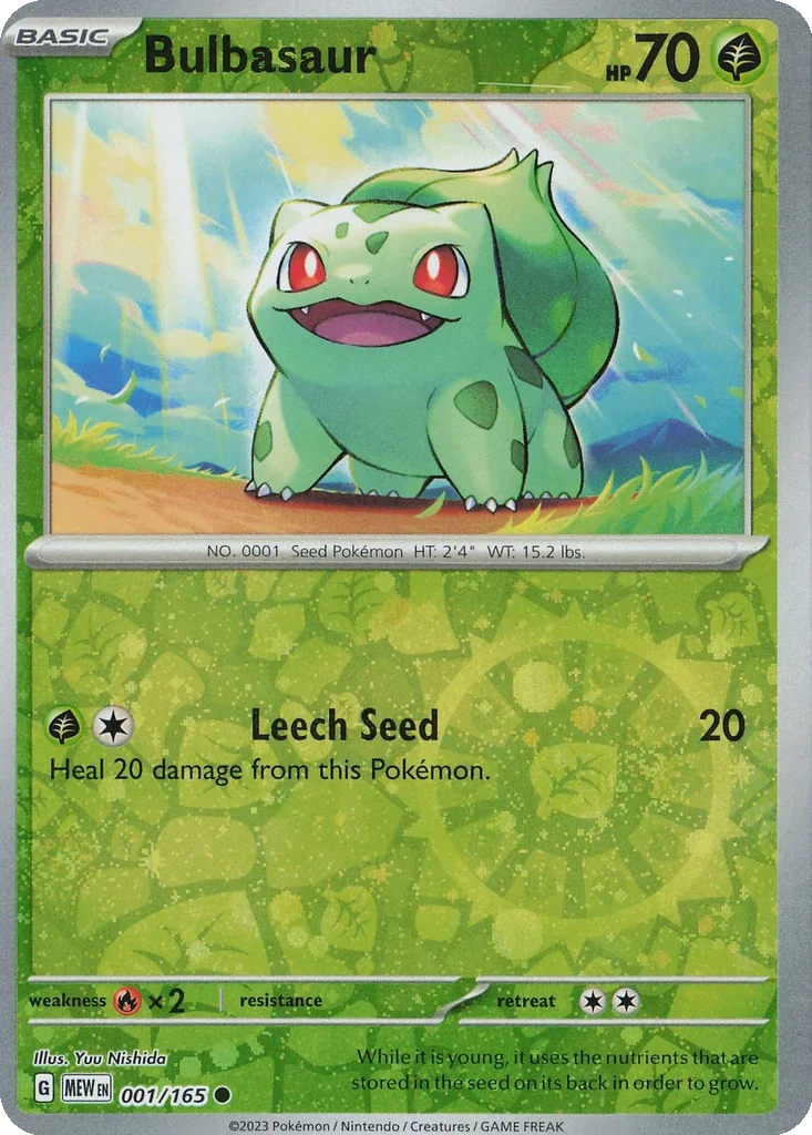 Bulbasaur 001/165 151 (Reverse (Cosmos Holo))