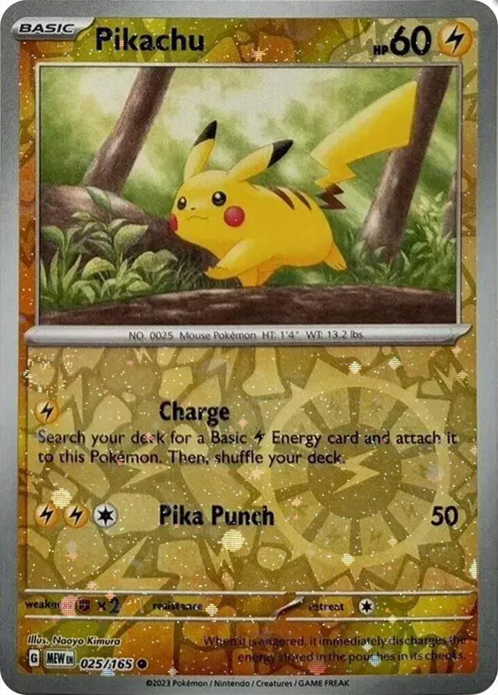 Pikachu 025/165 151 (Reverse (Cosmos Holo))