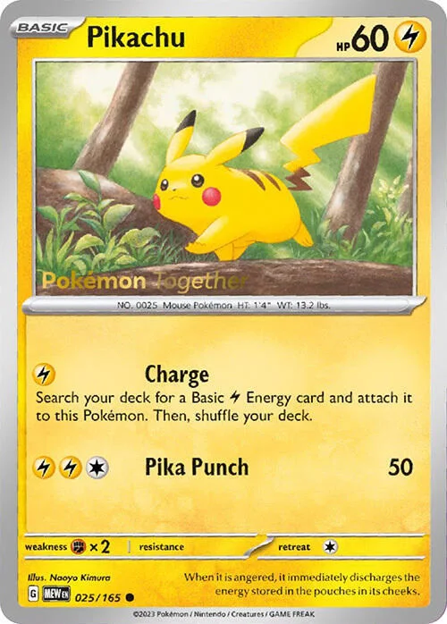 Pikachu 025/165 151 (Pokémon Together)