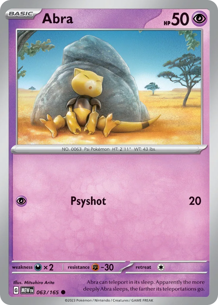 Abra 063/165 151 (Alakazam ex Collection Box - HD Holo)