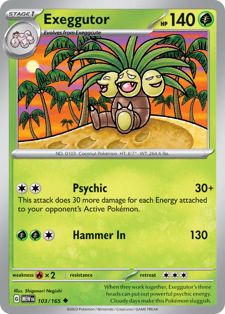 Exeggutor 103/165 SV: Scarlet & Violet 151 (Normal)