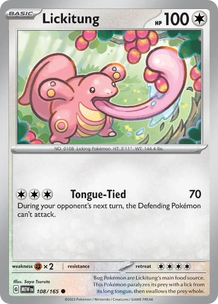 Lickitung 108/165 SV: Scarlet & Violet 151 (Normal)