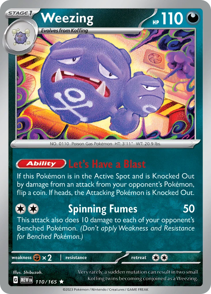 Weezing 110/165 151 (Holo)