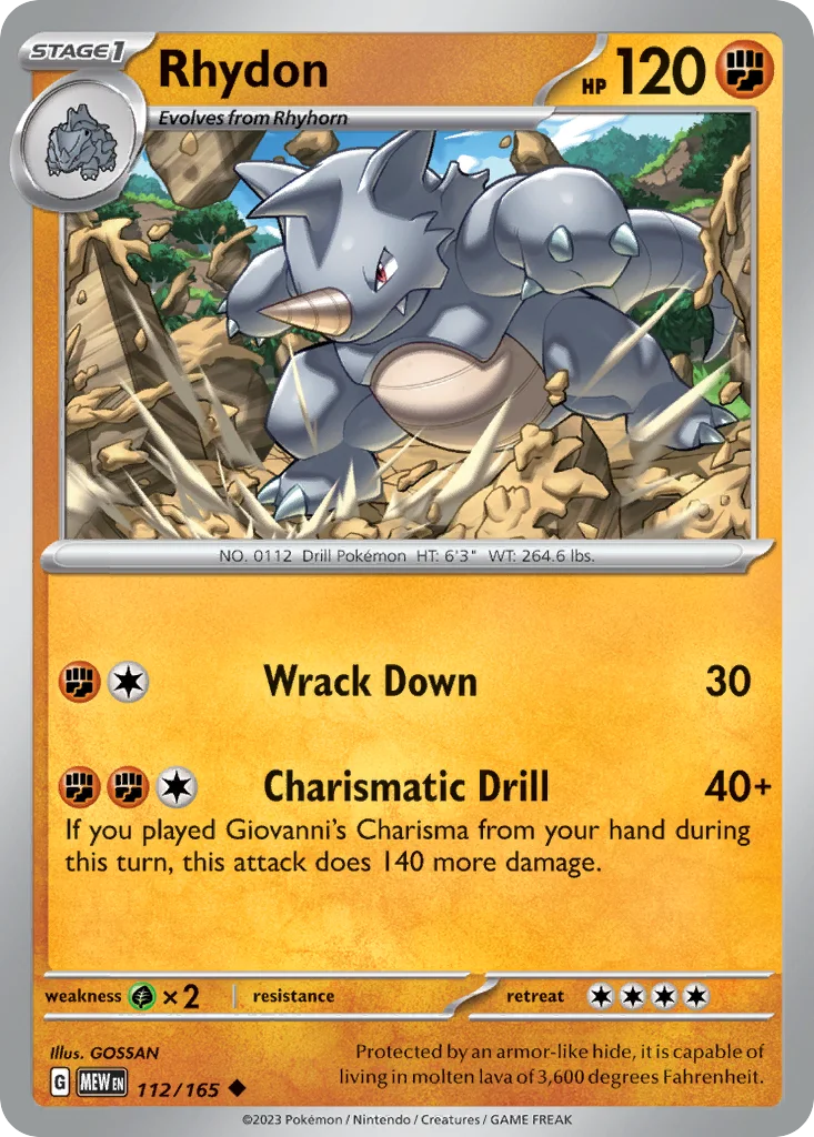 Rhydon 112/165 SV: Scarlet & Violet 151 (Normal)