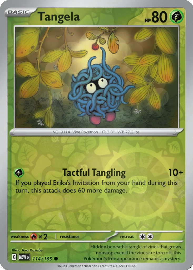 Tangela 114/165 151 (Reverse holo)