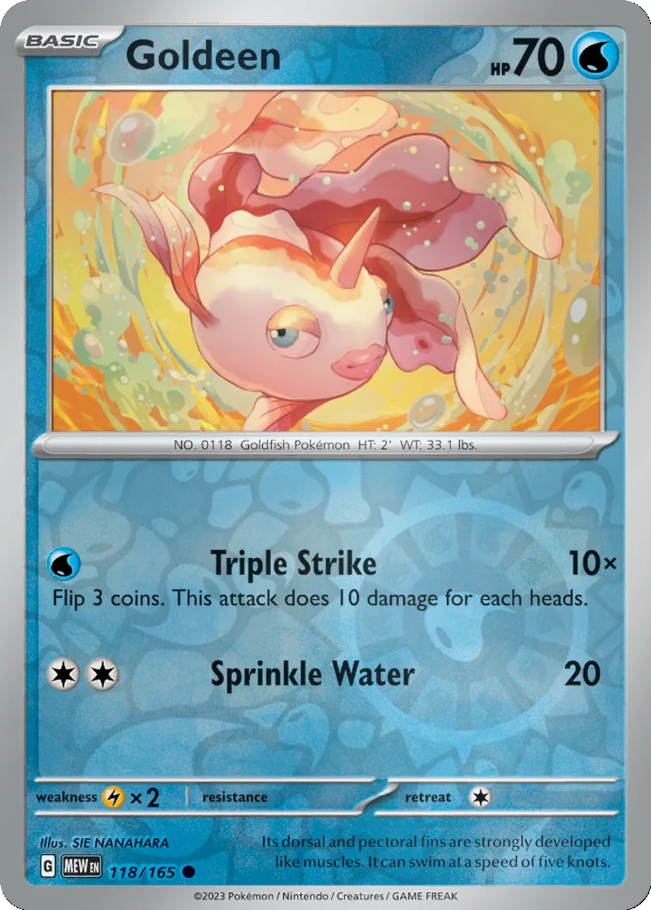 Goldeen 118/165 151 (Reverse holo)