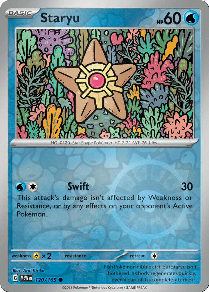 Staryu 120/165 151 (Reverse holo)