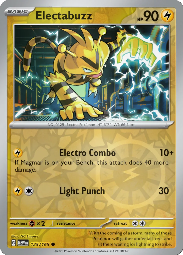 Electabuzz 125/165 151 (Reverse holo)