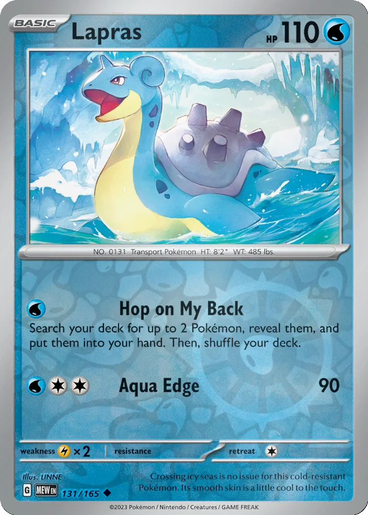 Lapras 131/165 151 (Reverse holo)