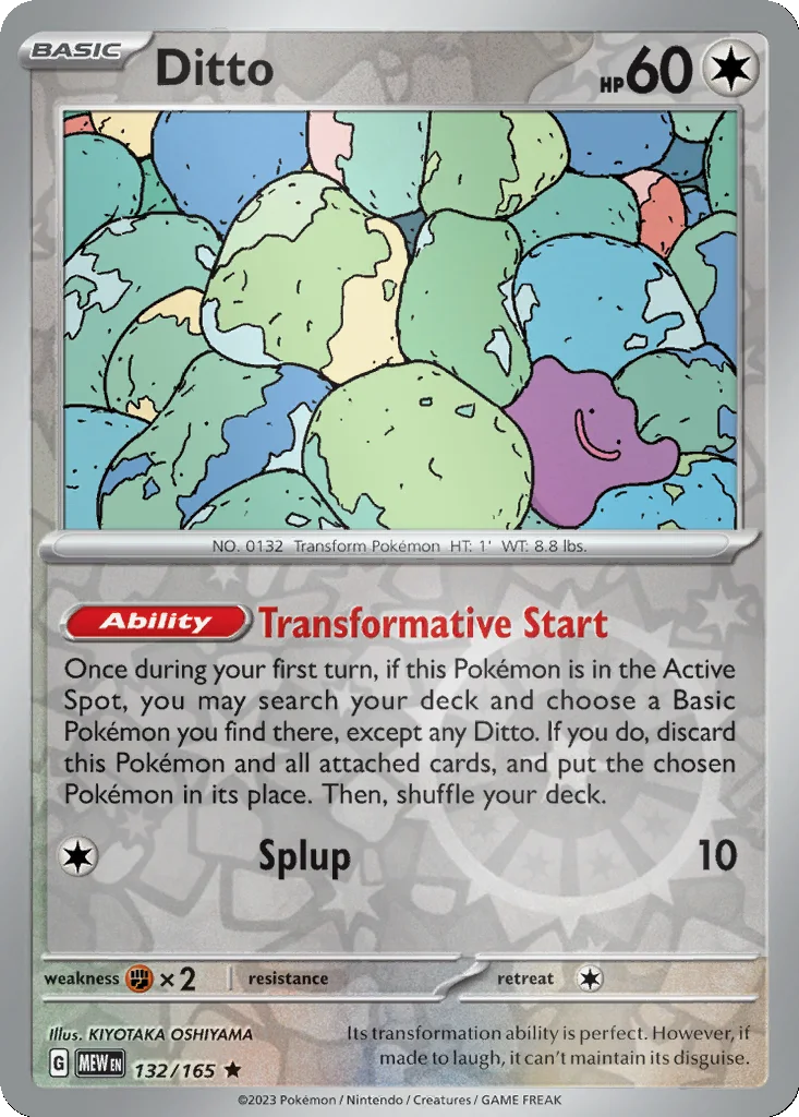 Ditto 132/165 SV: Scarlet & Violet 151 (Reverse holo)