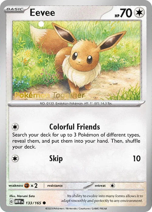 Eevee 133/165 151 (Pokémon Together)