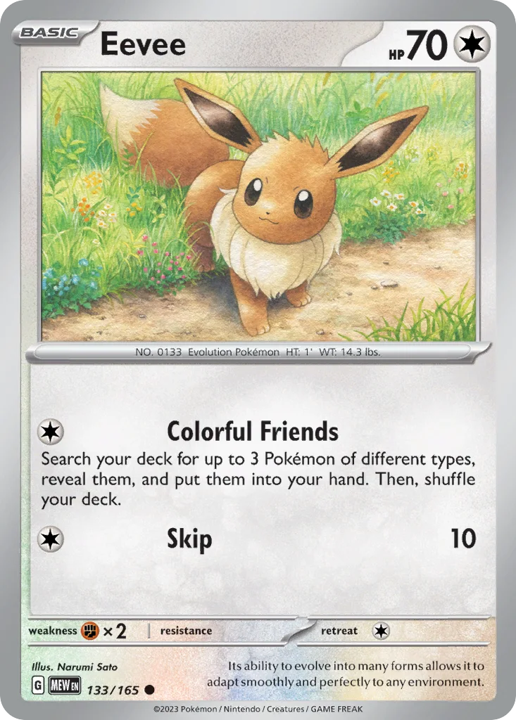 Eevee 133/165 151 (Normal)