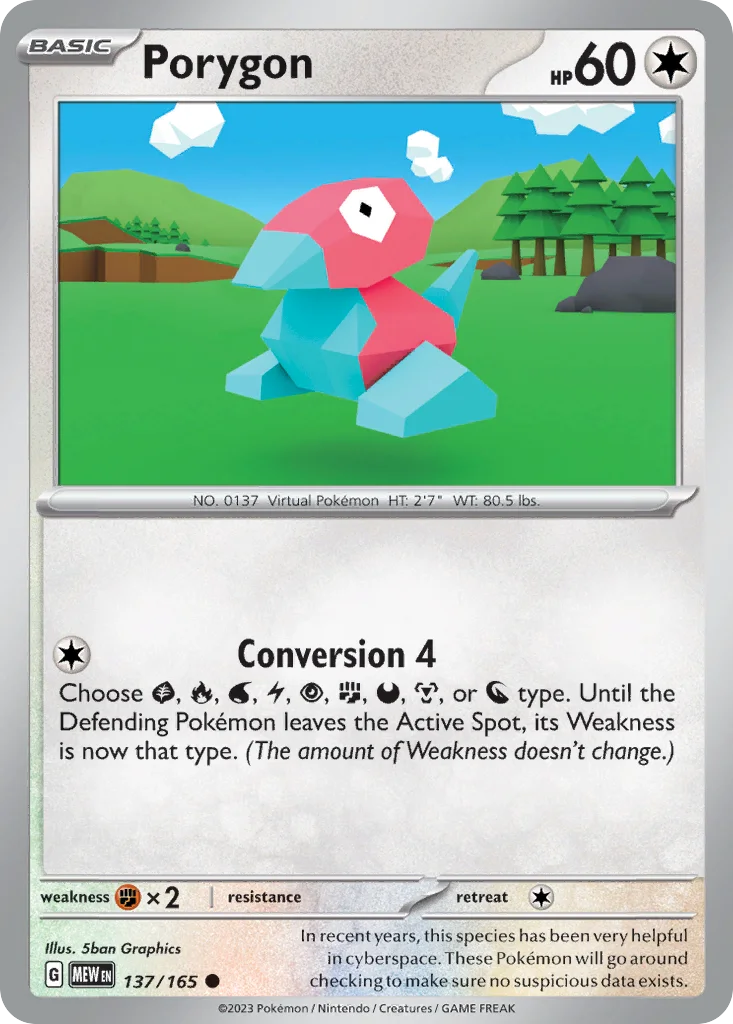 Porygon 137/165 SV: Scarlet & Violet 151 (Normal)