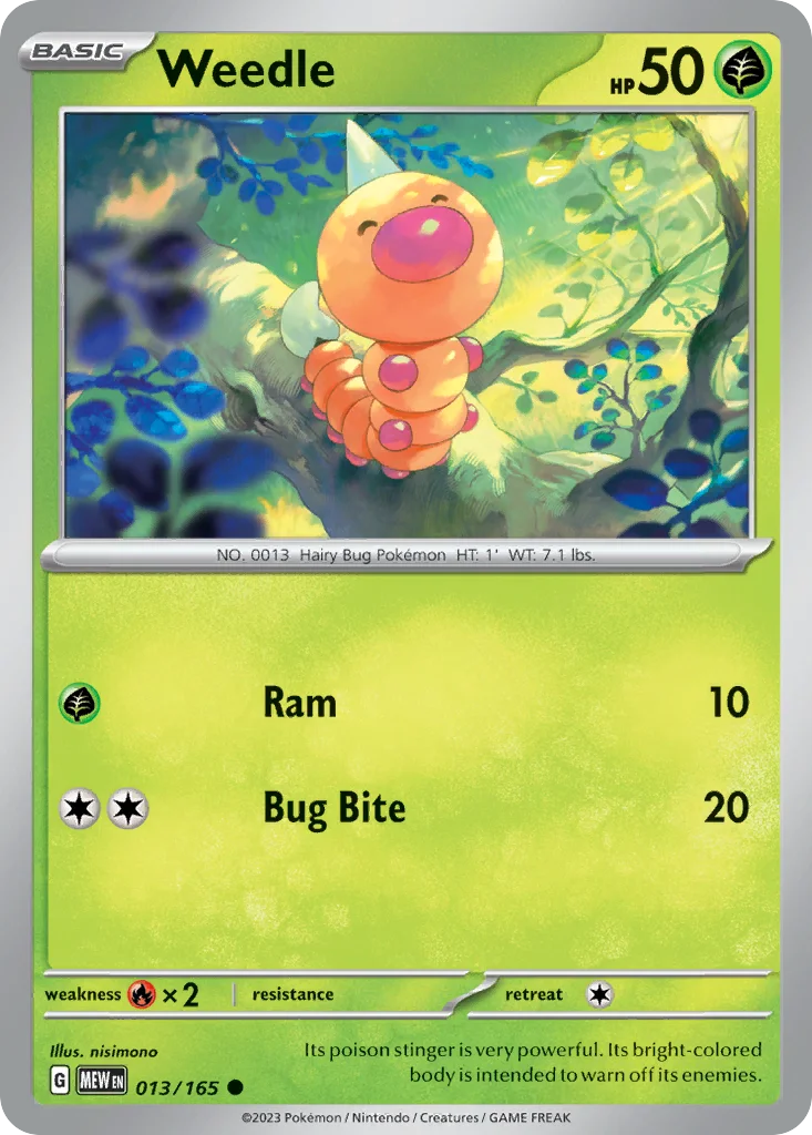 Weedle 013/165 151 (Normal)