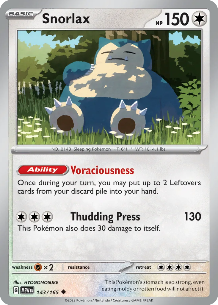 Snorlax 143/165 SV: Scarlet & Violet 151 (Normal)