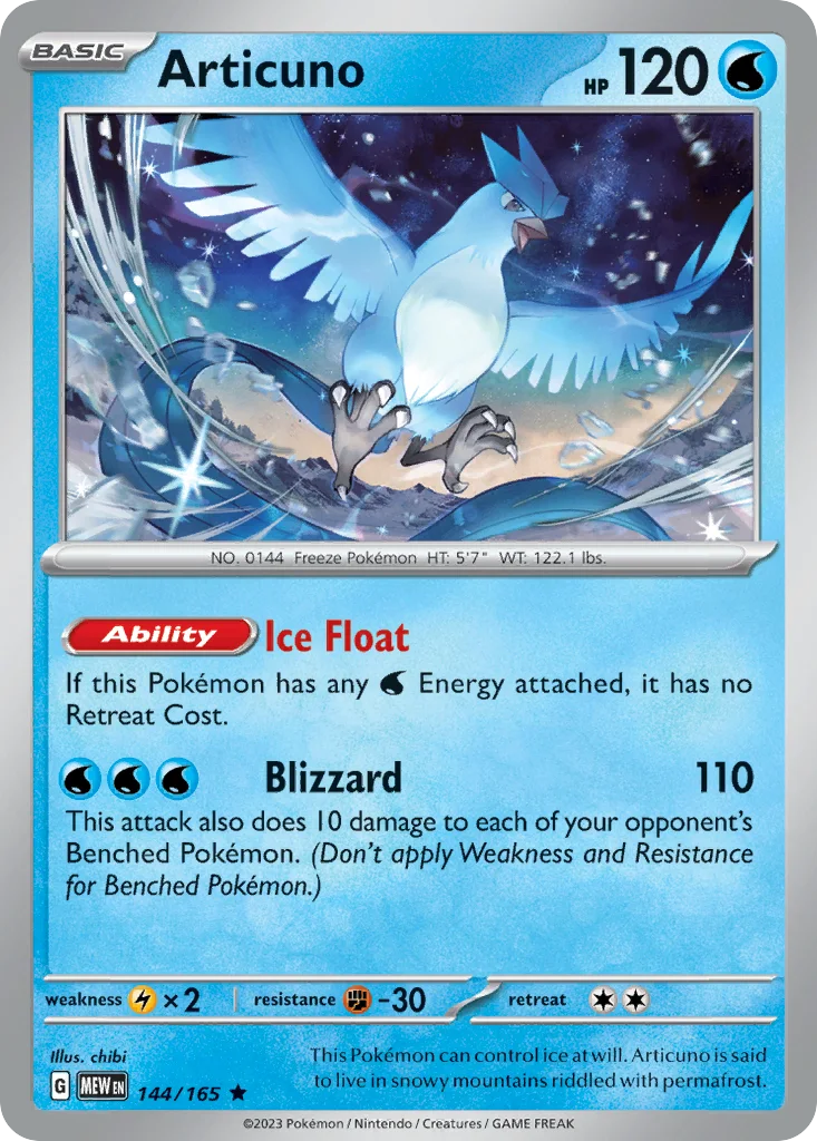 Articuno 144/165 151 (Holo)