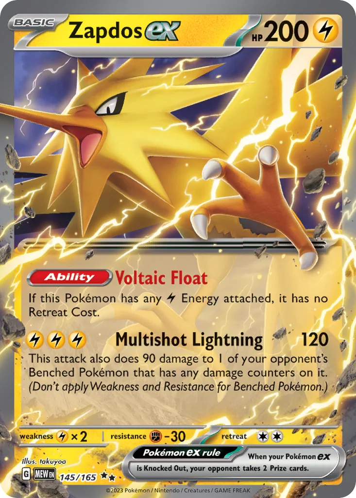 Zapdos ex 145/165 151 (Holo)