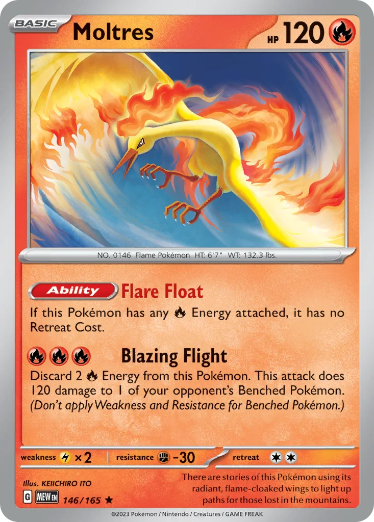 Moltres 146/165 151 (Holo)
