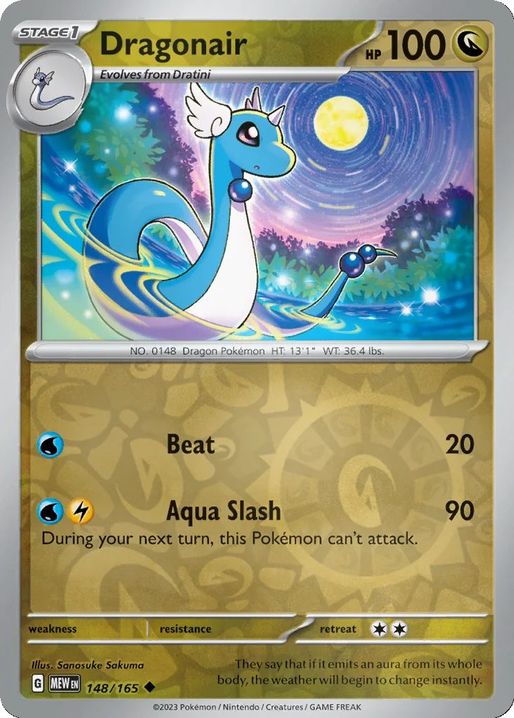 Dragonair 148/165 151 (Reverse holo)
