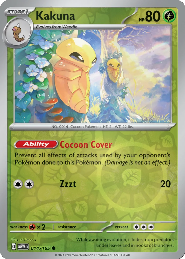 Kakuna 014/165 151 (Reverse holo)