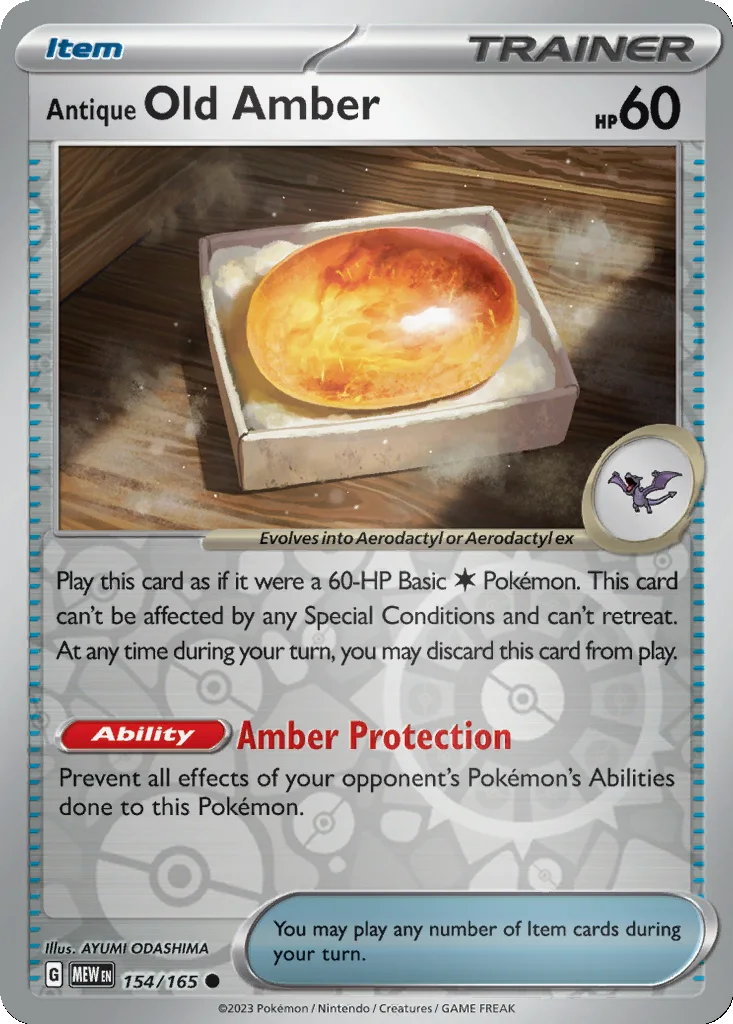 Antique Old Amber 154/165 151 (Reverse holo)