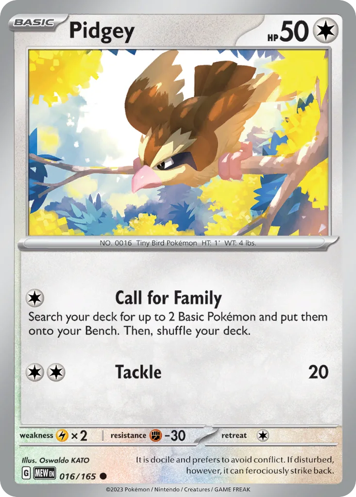 Pidgey 016/165 SV: Scarlet & Violet 151 (Normal)