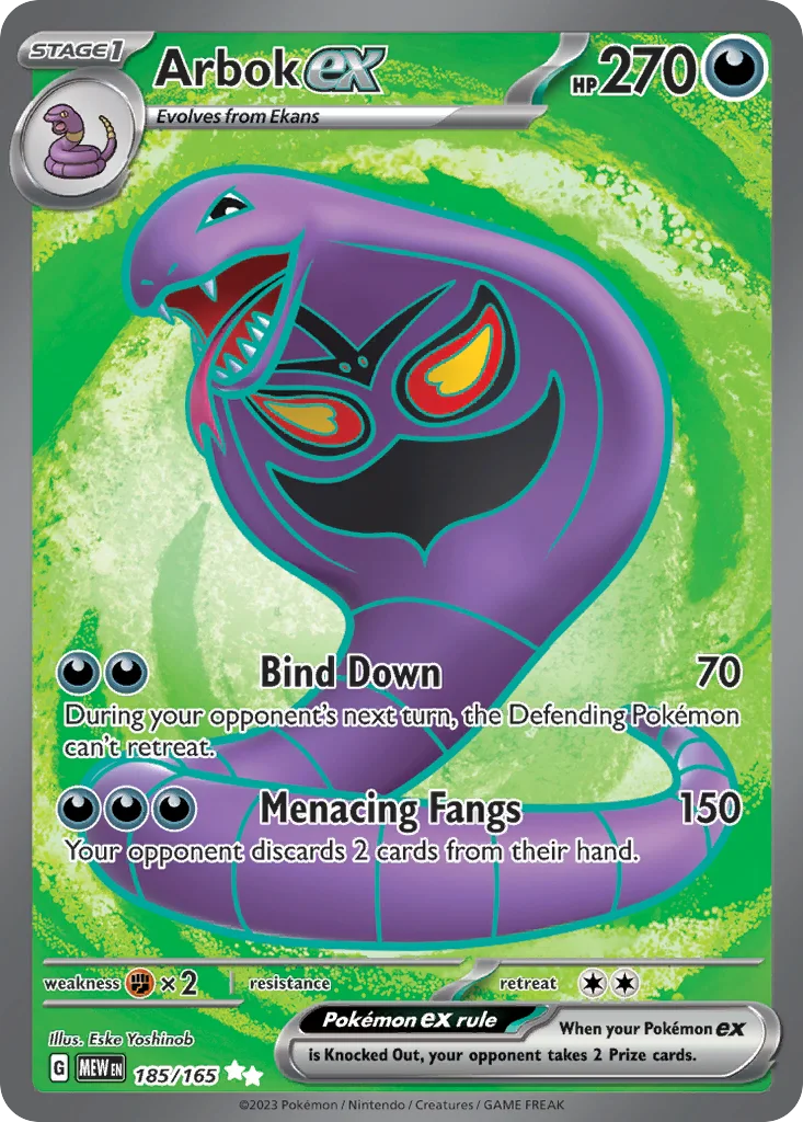 Arbok ex 185/165 151 (Holo)