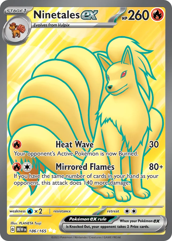Ninetales ex 186/165 151 (Holo)