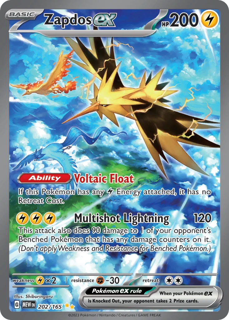 Zapdos ex 202/165 151 (Holo)