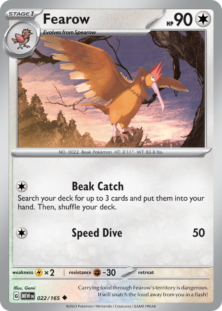 Fearow 022/165 SV: Scarlet & Violet 151 (Normal)