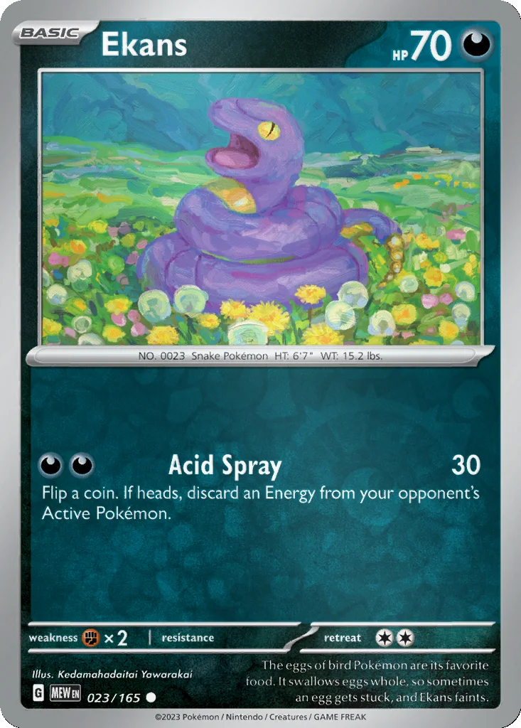 Ekans 023/165 151 (Reverse holo)