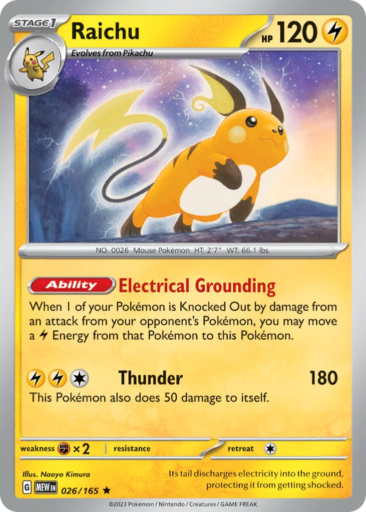 Raichu 026/165 151 (Holo)