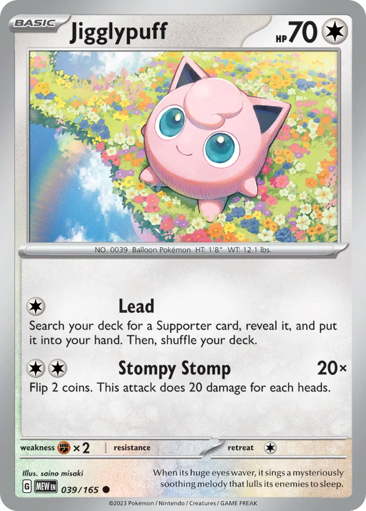 Jigglypuff 039/165 SV: Scarlet & Violet 151 (Normal)