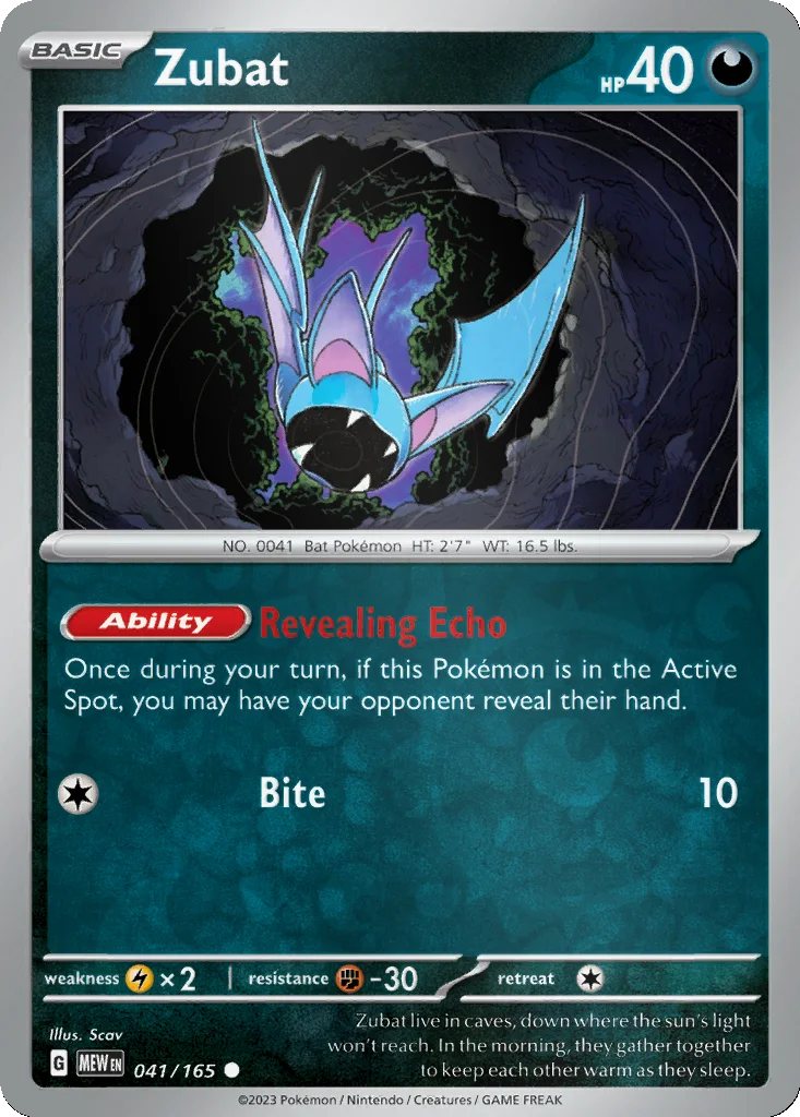 Zubat 041/165 151 (Reverse holo)