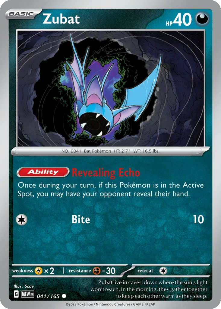 Zubat 041/165 SV: Scarlet & Violet 151 (Normal)