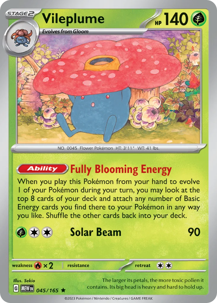 Vileplume 045/165 SV: Scarlet & Violet 151 (Holo)